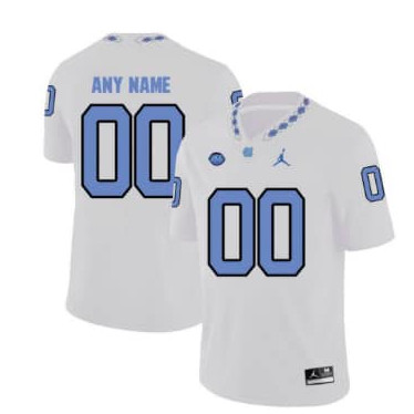 Men's North Carolina Customized White College Stitched Football Jersey
